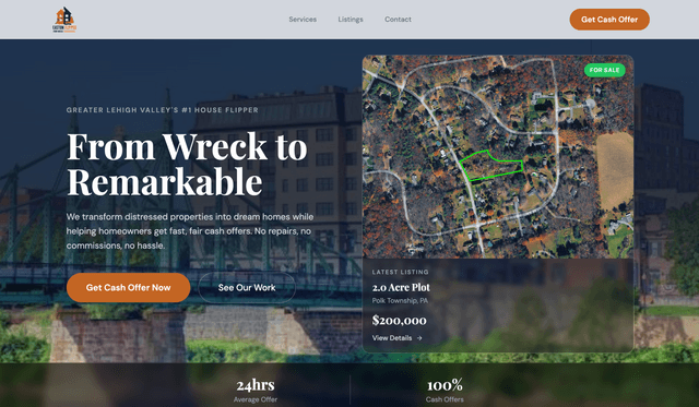 Easton Flipped Website + Dashboard